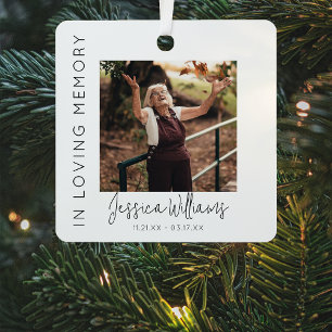 In Love Memory 5 FotoCollage Memorial Ornament Aus Metall