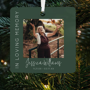 In Love Memory   5 FotoCollage   Memorial Ornament Aus Metall