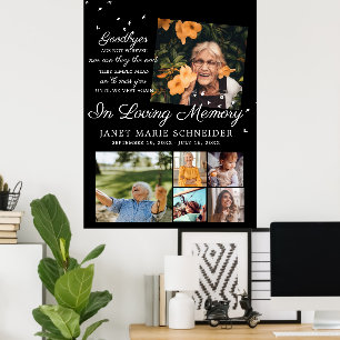 In Love Memory   6 Foto Collage Beerdigung Poster
