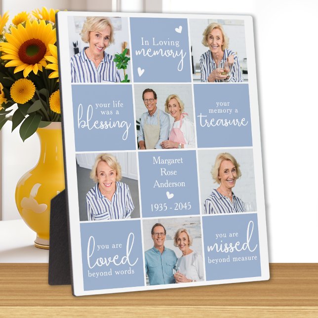 In Love Memory 6 Foto Collage Custom Memorial Fotoplatte (Von Creator hochgeladen)