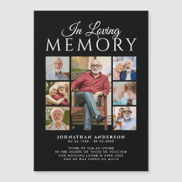 In Love Memory 7-Foto-Gedächtniskarte Magnetkarte Magneteinladung