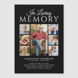 In Love Memory 7-Foto-Gedächtniskarte Magnetkarte Magneteinladung