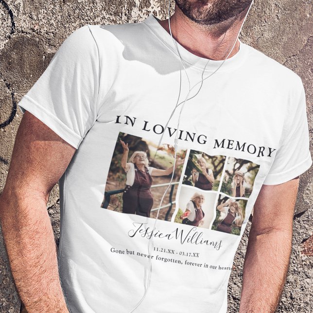 In Love Memory | 9 FotoCollage | Gedenkstätte T-Shirt (Von Creator hochgeladen)