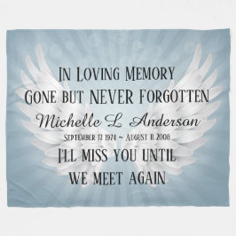 In Love Memory Angel Wings Fleecedecke