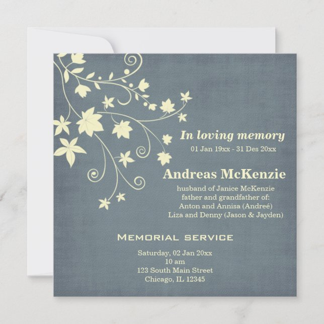 In Love Memory Ankündigung (Vorderseite)