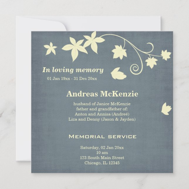 In Love Memory Ankündigung (Vorderseite)