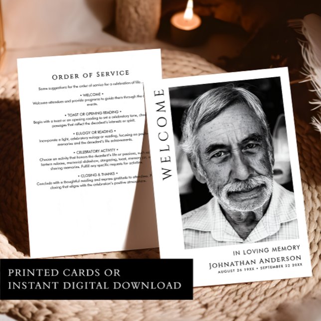 In Love Memory Beerdigung Reihenfolge des Dienstpr Einladung (Von Creator hochgeladen)