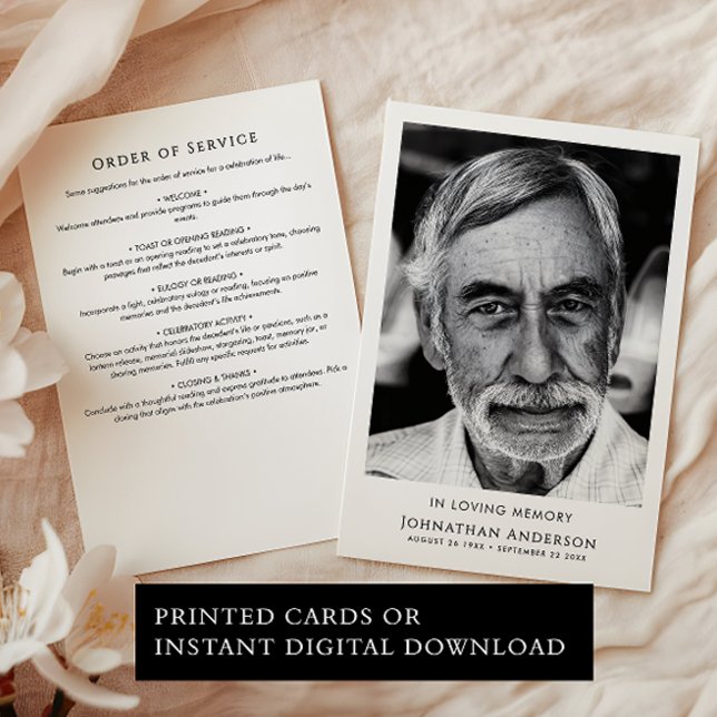 In Love Memory Beerdigung Reihenfolge des Dienstpr Einladung (Von Creator hochgeladen)