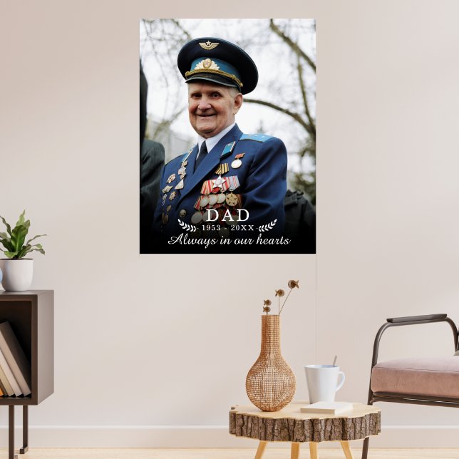 In Love Memory | Beerdigung von Fotos Poster (Wohnzimmer 3)