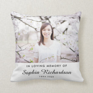 In Love Memory   Beileid Memorial Foto Kissen