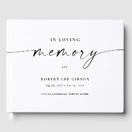 In Love Memory Black & White Gedenkfeier Gästebuch