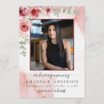 In Love Memory Blush Red Blume Beerdigung