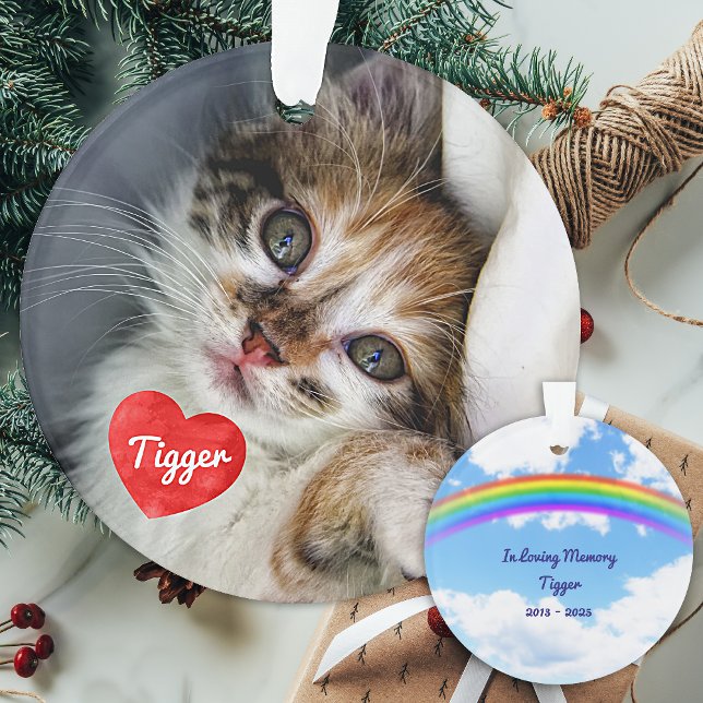 In Love Memory - Cat Foto Rainbow Pet Memorial Ornament (Von Creator hochgeladen)