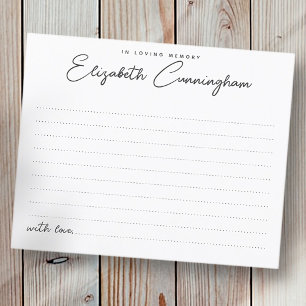 In Love Memory Chic Minimalistische Visitenkarte