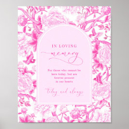 In Love Memory | Chinoiserie Wedding Sign Poster