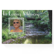 'In Love Memory' Creek Forest Photo Livre d'invité