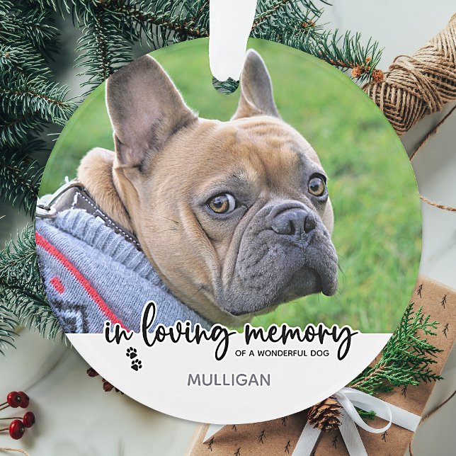 In Love Memory - Custom Dog Foto Pet Memorial Ornament (Von Creator hochgeladen)