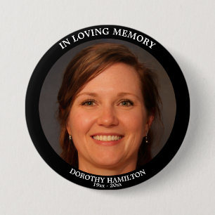 In Love Memory Custom Foto Personalisierte Beerdig Button