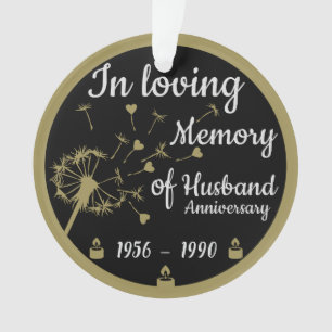 In Love Memory Death Anniversary Husband Ornament