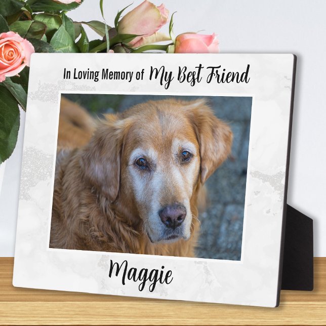 In Love Memory - Dog Memorial Pet Loss Beileid Fotoplatte (Von Creator hochgeladen)