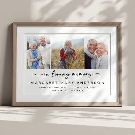 In Love Memory | Drei Fotos Gedenkausdruck Poster