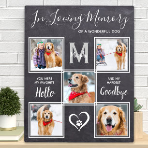 In Love Memory Einzigartiges Foto Collage Dog Memo Fotoplatte