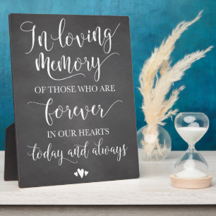 In Love Memory Erinnerung Hochzeitszeichen Fotoplatte