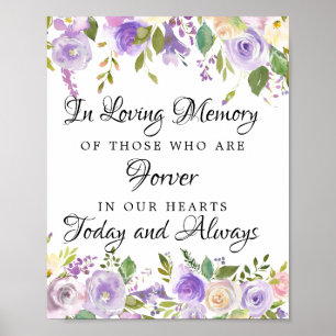 In Love Memory Erinnerung Hochzeitszeichen Poster