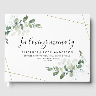 In Love Memory Eucalyptus Funeral Livre d'or
