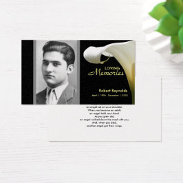 In Love Memory Floral Memorial Card