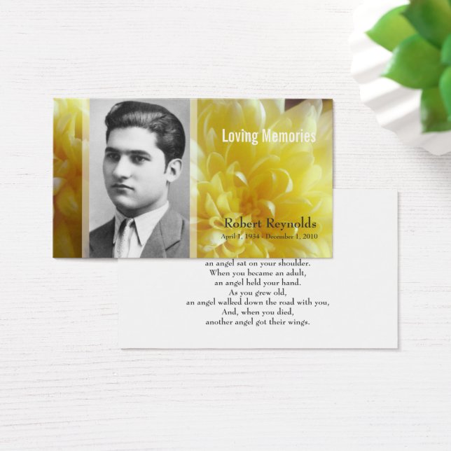 In Love Memory Floral Memorial Card (Schreibtisch)