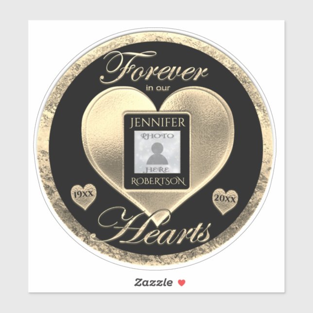 In Love Memory Forever in unserem Hearts Aufkleber (Blatt)