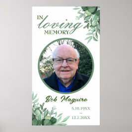In Love Memory Foto Beerdigungskarte Poster