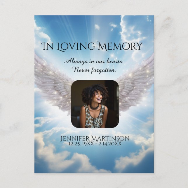 In Love Memory Foto Card Postkarte (Vorderseite)