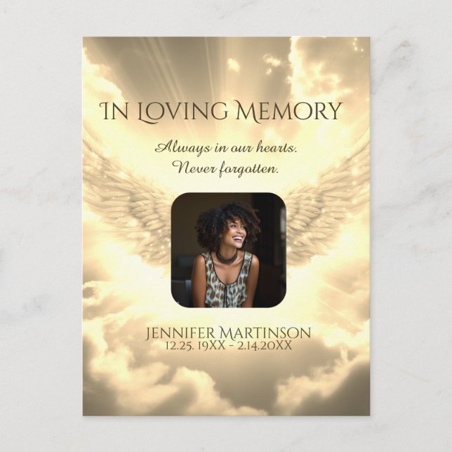 In Love Memory Foto Card Postkarte (Vorderseite)