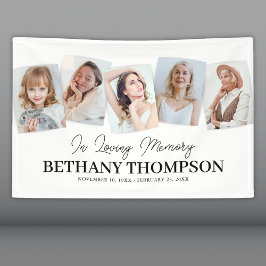 In Love Memory Foto Collage Beerdigung Banner