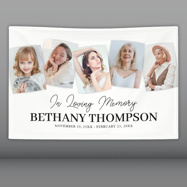 In Love Memory Foto Collage Beerdigung Banner (Von Creator hochgeladen)