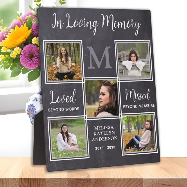 In Love Memory Foto Collage Memorial Plaque Fotoplatte (Von Creator hochgeladen)