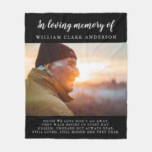 In Love Memory Foto Gedicht Tribute Blanket Fleecedecke