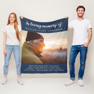 In Love Memory Foto Gedicht Tribute Blanket Fleecedecke