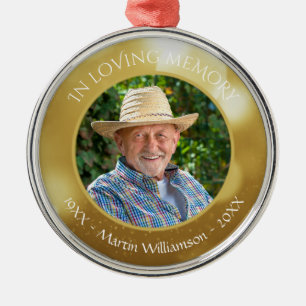 In Love Memory Foto Gold Keepake Ornament Aus Metall