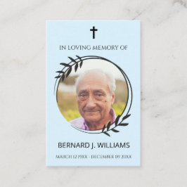 In Love Memory Foto Memorial Prayer Card Visitenkarte