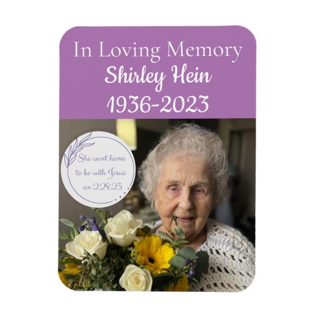 In Love Memory Foto Oma Christlich Magnet (Vertikal)