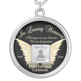 In Love Memory Foto Versilberte Kette