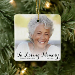 In Love Memory Foto Weihnachten Keramikornament