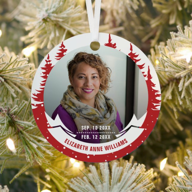 In Love Memory Foto Weihnachten Ornament Aus Metall (InSitu)