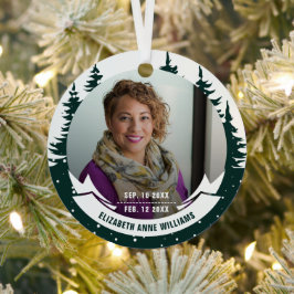 In Love Memory Foto Weihnachtsmetall Ornament Aus Metall