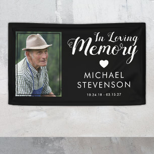 In Love Memory Foto zur Beerdigung Banner