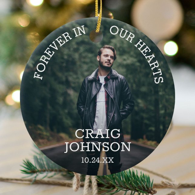 In Love Memory | Foto zur Weihnachtsfeier Keramik Ornament (Von Creator hochgeladen)