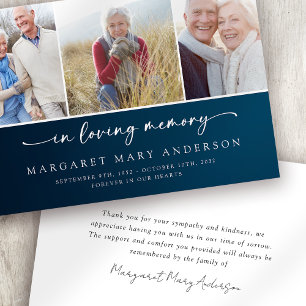 In Love Memory   Fotos der Marine Beerdigung Beile Dankeskarte